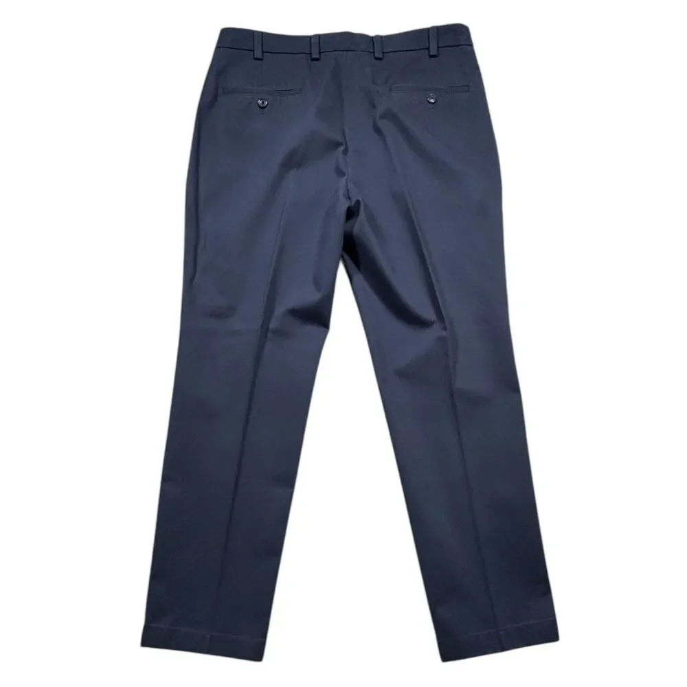 Brooks Brothers Mens 36x30 Navy Blue Advantage Chino Clark Fit Flat Front Pants - Picture 2 of 6